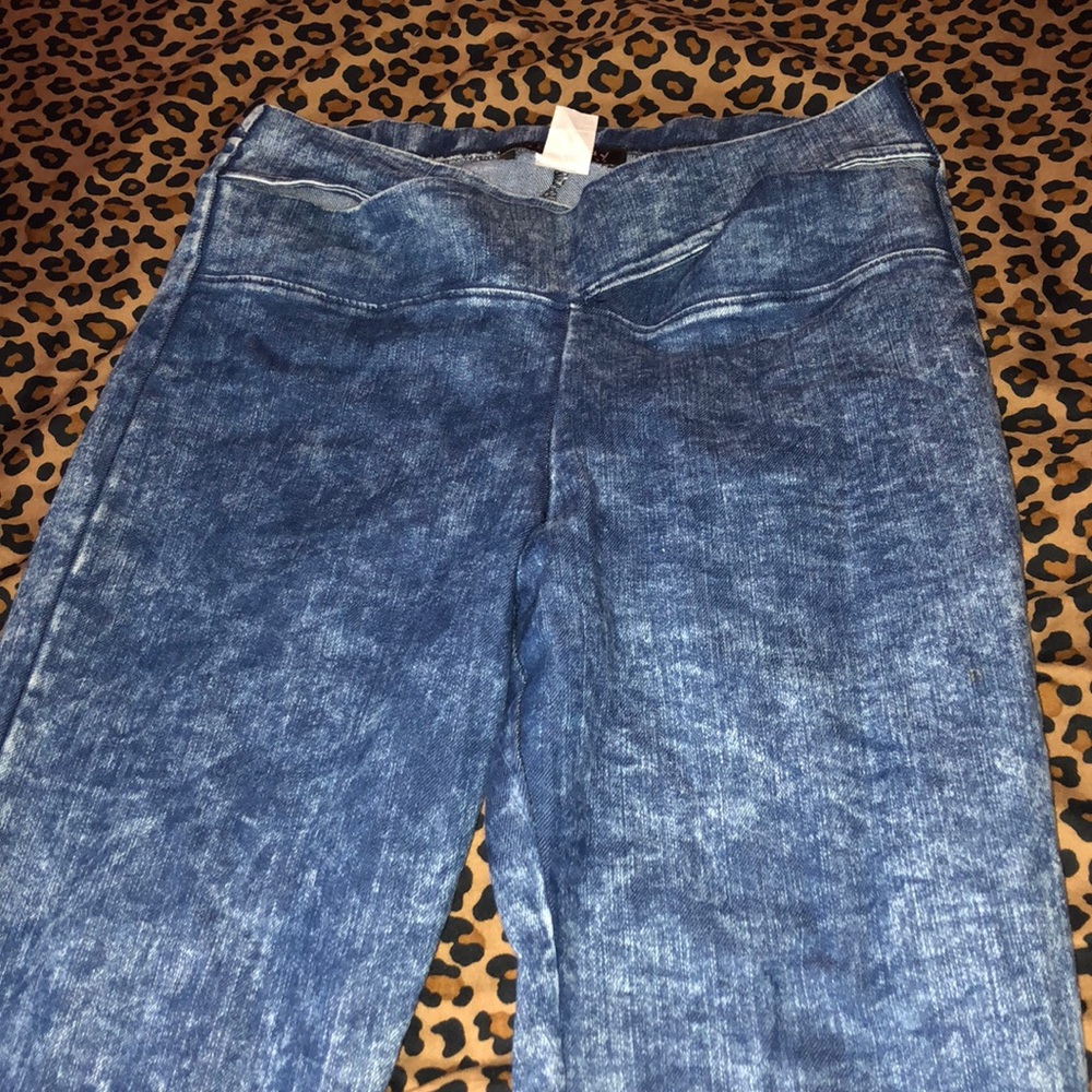 Blue denim jeans